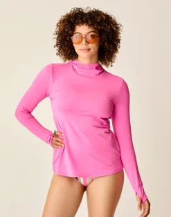 Carve Designs Rashguards & Sun Protection^Alani Sunshirt: Hot Pink