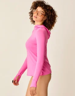 Carve Designs Rashguards & Sun Protection^Alani Sunshirt: Hot Pink