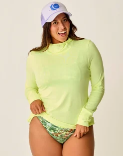 Carve Designs Rashguards & Sun Protection^Alani Sunshirt: Limeade