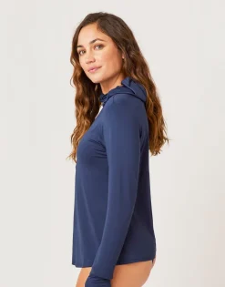 Carve Designs Rashguards & Sun Protection^Alani Sunshirt: Navy