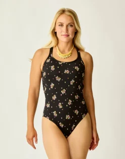 Carve Designs One Pieces^Beacon One Piece: Black Floret