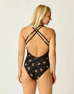 Carve Designs One Pieces^Beacon One Piece: Black Floret