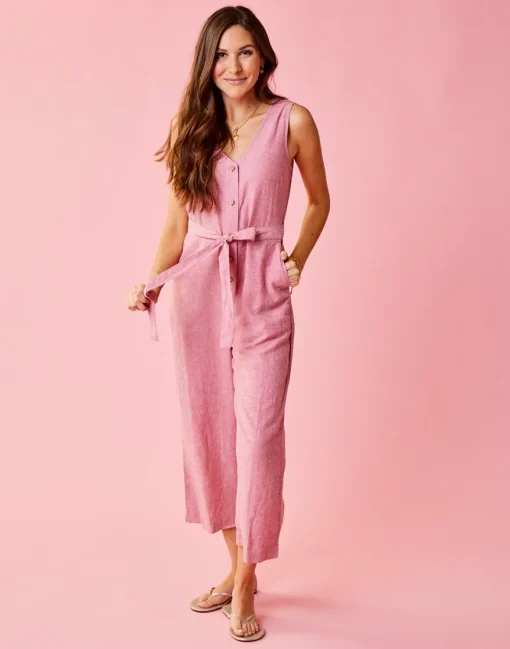 Carve Designs Jumpsuits & Overalls^Bonfire Jumpsuit: Lt. Red Chambray