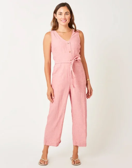 Carve Designs Jumpsuits & Overalls^Bonfire Jumpsuit: Lt. Red Chambray