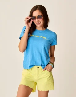 Carve Designs Short Sleeve^Cassidy Graphic Tee: Lagoon Island