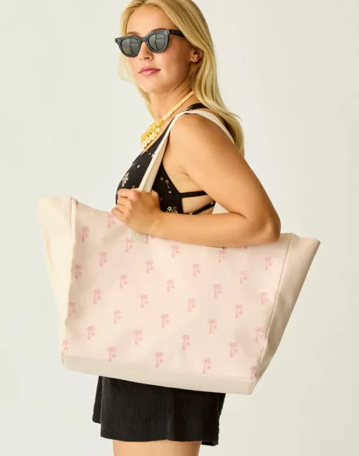 Carve Designs Accessories^Cotton Tote: Palm Trees