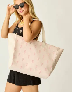 Carve Designs Accessories^Cotton Tote: Palm Trees
