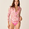 Carve Designs Rashguards & Sun Protection^Cruz Rashguard: Pink Oasis