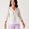 Carve Designs Long Sleeve^Dylan Textured Shirt: Cloud