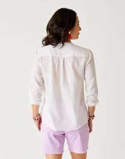 Carve Designs Long Sleeve^Dylan Textured Shirt: Cloud