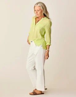 Carve Designs Long Sleeve^Dylan Textured Shirt: Limeade