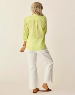 Carve Designs Long Sleeve^Dylan Textured Shirt: Limeade