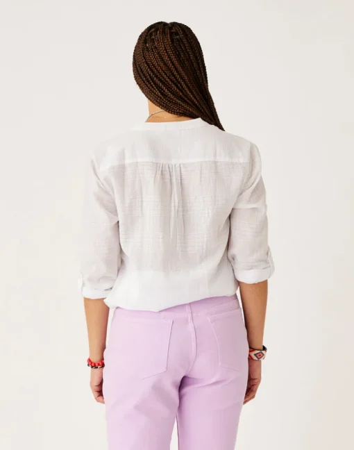 Carve Designs Long Sleeve^Dylan Textured Tunic: Cloud