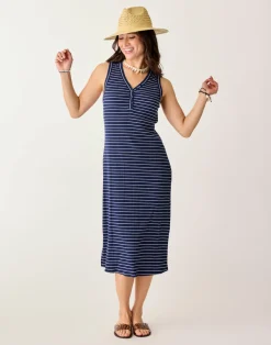 Carve Designs Dresses | Dresses^Elodie Rib Dress: Blue Stripe