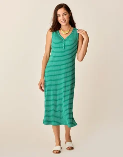 Carve Designs Dresses | Dresses^Elodie Rib Dress: Jade Stripe