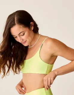 Carve Designs Bikini Tops^Escondido Compression Reversible Top: Tide/Limeade