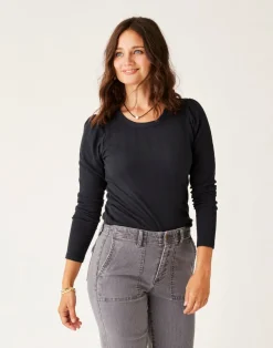 Carve Designs Long Sleeve^Ever Top: Black