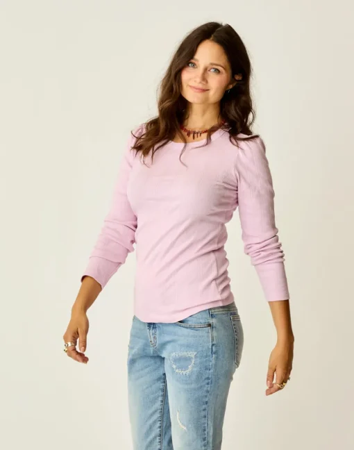 Carve Designs Long Sleeve^Ever Top: Soft Lilac