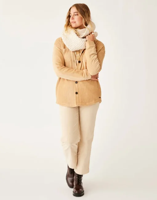 Carve Designs Sweaters & Jackets^Hudson Stretch Cord Shacket: Camel