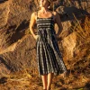 Carve Designs Dresses | Dresses^Jacey Textured Dress: Black Embroidered
