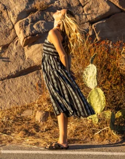 Carve Designs Dresses | Dresses^Jacey Textured Dress: Black Embroidered