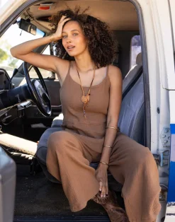 Carve Designs Jumpsuits & Overalls^Knox Gauze Jumpsuit: Rum