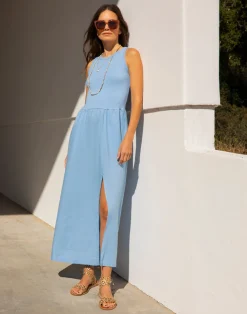 Carve Designs Dresses | Dresses^Lark Linen Dress: Sky Blue Chambray