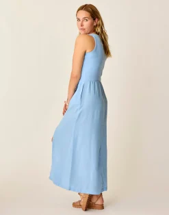 Carve Designs Dresses | Dresses^Lark Linen Dress: Sky Blue Chambray