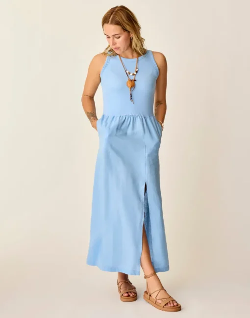 Carve Designs Dresses | Dresses^Lark Linen Dress: Sky Blue Chambray