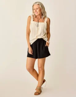 Carve Designs Tanks^Liv Stitched Top: Birch Texture