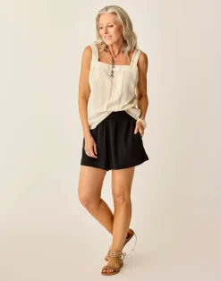 Carve Designs Tanks^Liv Stitched Top: Birch Texture
