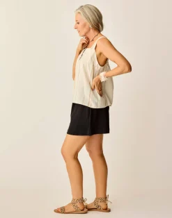Carve Designs Tanks^Liv Stitched Top: Birch Texture