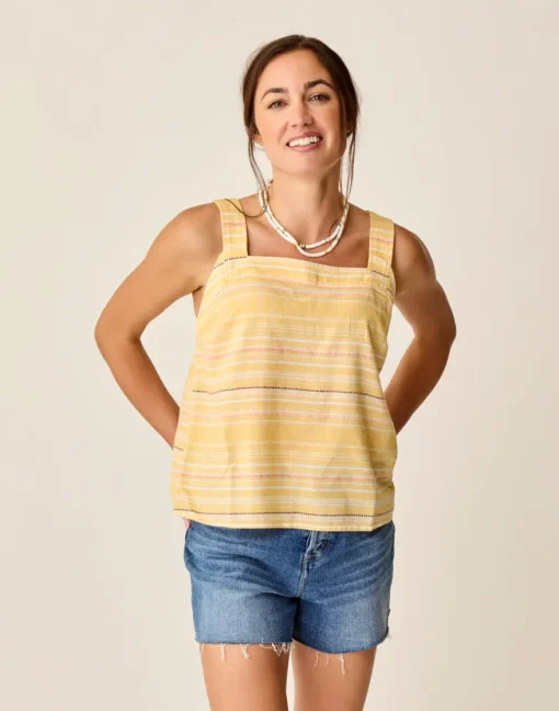 Carve Designs Tanks^Liv Stitched Top: Passion Texture