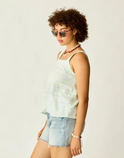 Carve Designs Tanks^Liv Stitched Top: Surf Spray Texture