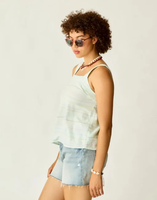Carve Designs Tanks^Liv Stitched Top: Surf Spray Texture
