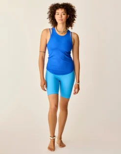 Carve Designs Tanks^Lyra Rib Tank: Billie Blue