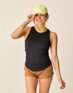 Carve Designs Tanks^Lyra Rib Tank: Black