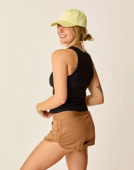 Carve Designs Tanks^Lyra Rib Tank: Black