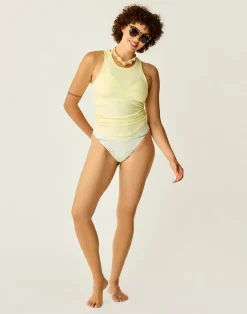 Carve Designs Tanks^Lyra Rib Tank: Light Limeade