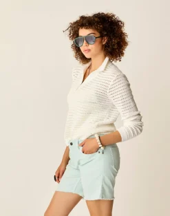 Carve Designs Sweaters & Jackets^Morgan Polo Sweater: Cloud