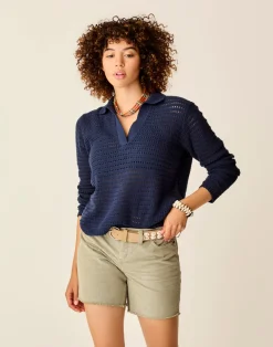 Carve Designs Sweaters & Jackets^Morgan Polo Sweater: Navy
