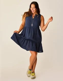 Carve Designs Dresses | Dresses^Nellie Linen Dress: Navy Disco