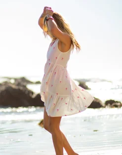 Carve Designs Dresses | Dresses^Nellie Linen Dress: Palm Embroidered