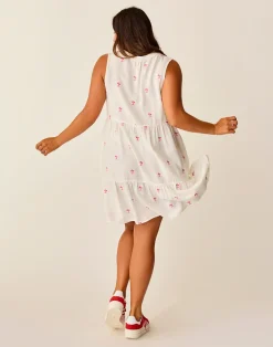 Carve Designs Dresses | Dresses^Nellie Linen Dress: Palm Embroidered