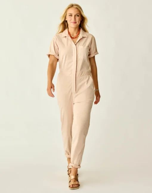 Carve Designs Jumpsuits & Overalls^Nyla Twill Jumpsuit: Biscuit