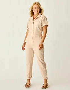 Carve Designs Jumpsuits & Overalls^Nyla Twill Jumpsuit: Biscuit