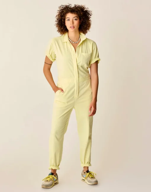 Carve Designs Jumpsuits & Overalls^Nyla Twill Jumpsuit: Light Limeade