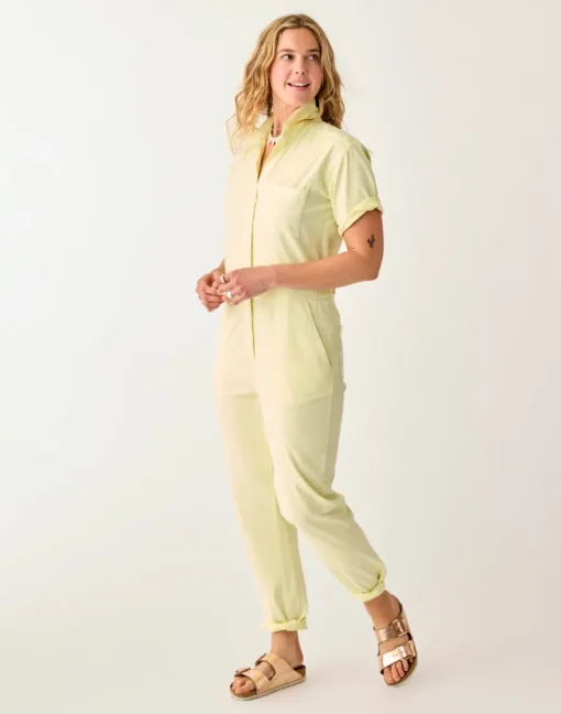 Carve Designs Jumpsuits & Overalls^Nyla Twill Jumpsuit: Light Limeade