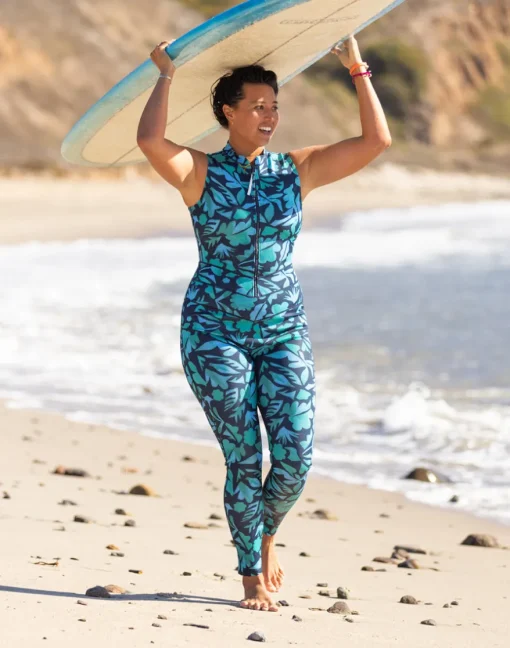 Carve Designs Rashguards & Sun Protection^Sadie Sleeveless: Navy Mezcal