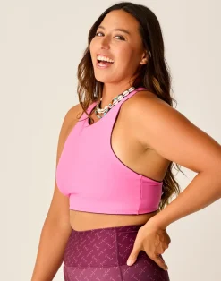 Carve Designs Bikini Tops^Sanitas Compression Reversible Top: Disco/Hot Pink